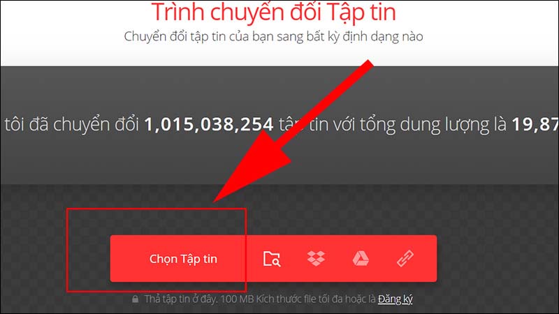 Bấm vào Chọn tập tin